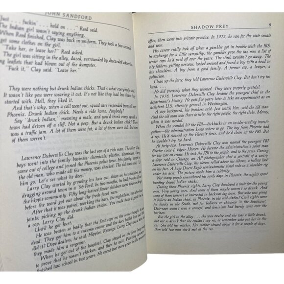 Shadow Prey John Sanford 1st Edition and Printing DJ 1990 G P Putnams Sons NY - Picture 6 of 13